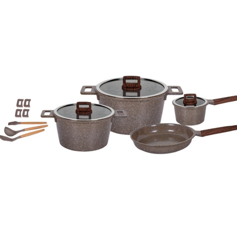 Qazan Tava Dəsti Coffee 14 Parça